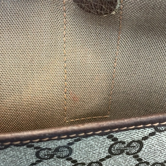 Vintage Gucci GG Monogram PVC Leather Sherry Line Canvas Pouch - Picture 9 of 13
